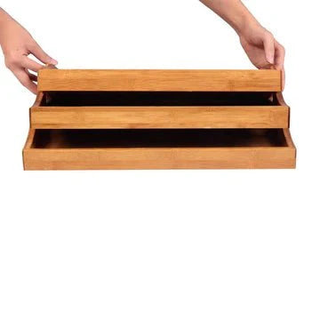 3 Pcs Wooden Serving Tray Set